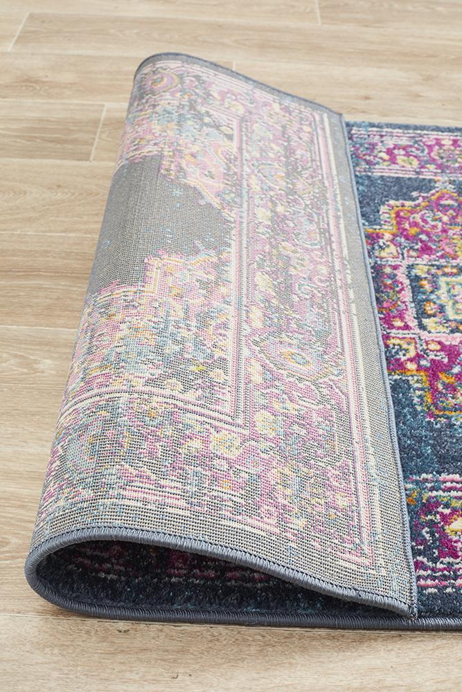 Babylon 211 Navy  Runner Rug Rug Culture