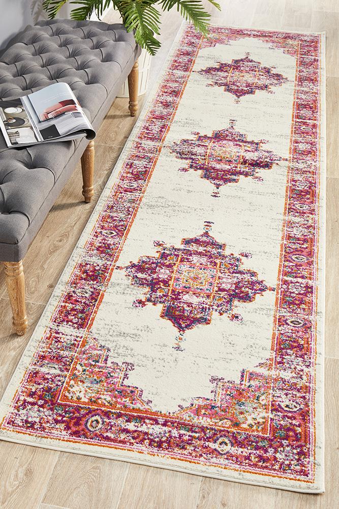 Babylon 211 Pink  Runner Rug Rug Culture