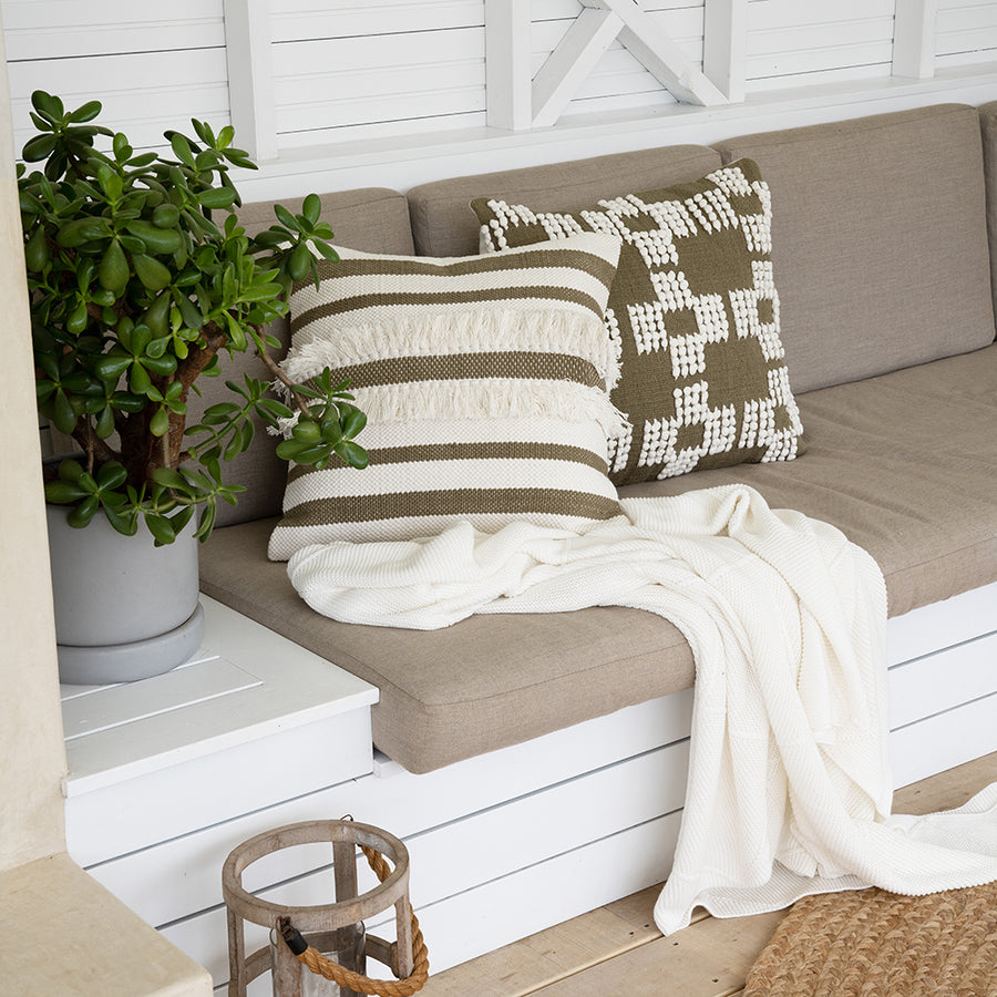 Bambury Freya Throw - Ivory Bambury
