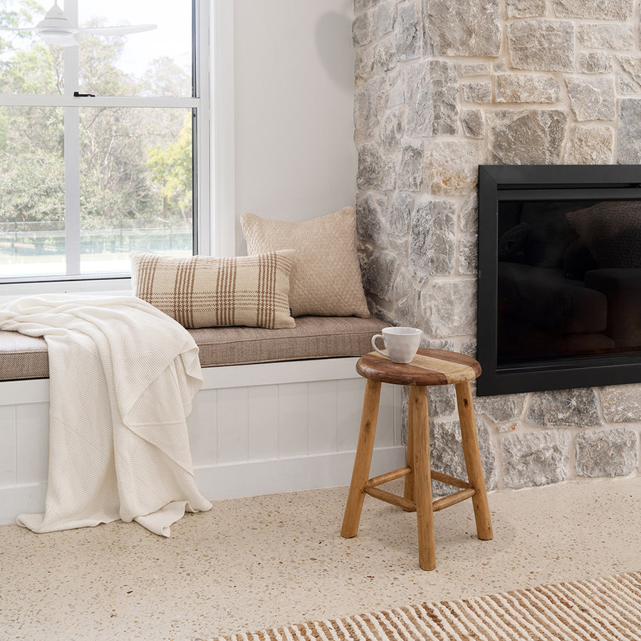 Bambury Freya Throw - Ivory Bambury