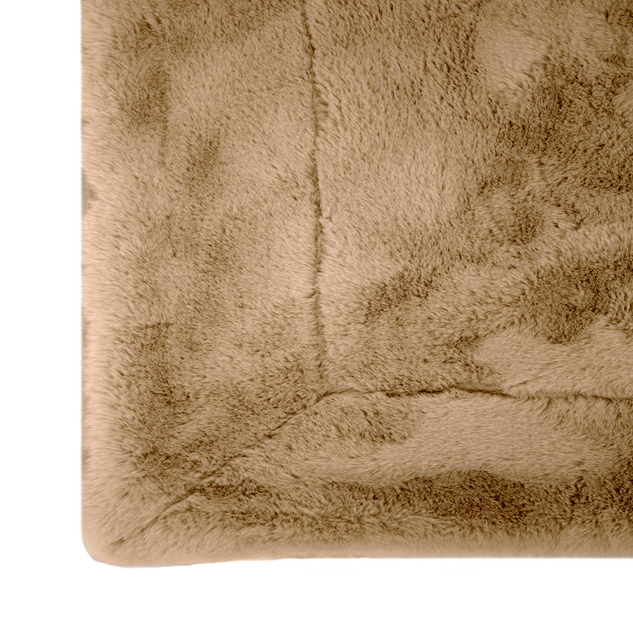Bambury Frida Faux Fur Throw - Biscuit Bambury