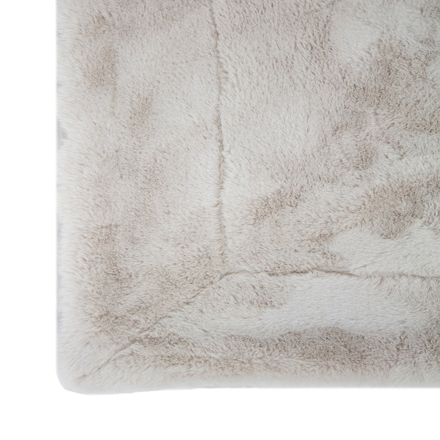 Bambury Frida Faux Fur Throw - Pebble Bambury