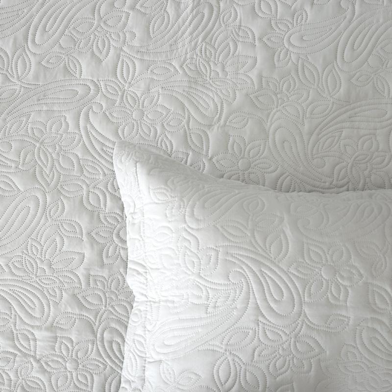 Bambury Paisley Coverlet Set - Ivory Bambury