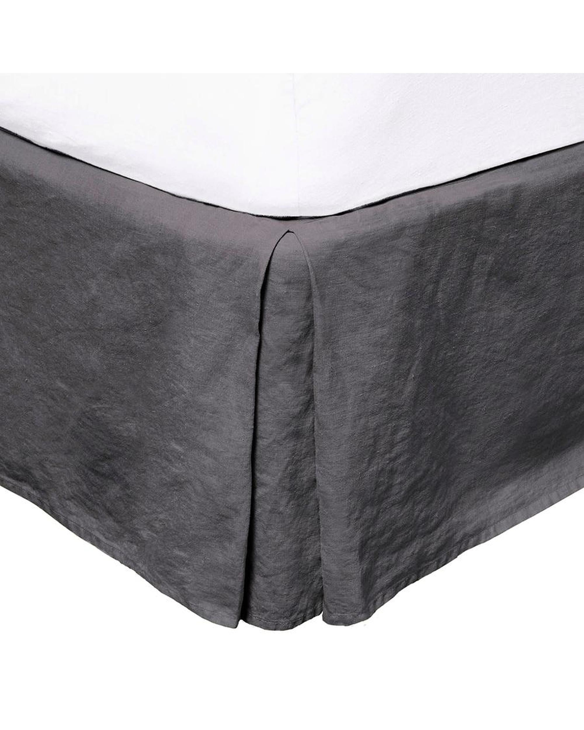 Bambury French Flax Linen Valance - Charcoal Bambury
