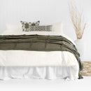 Bambury Temple Organic Quilt Cover Sets - IVORY Bambury