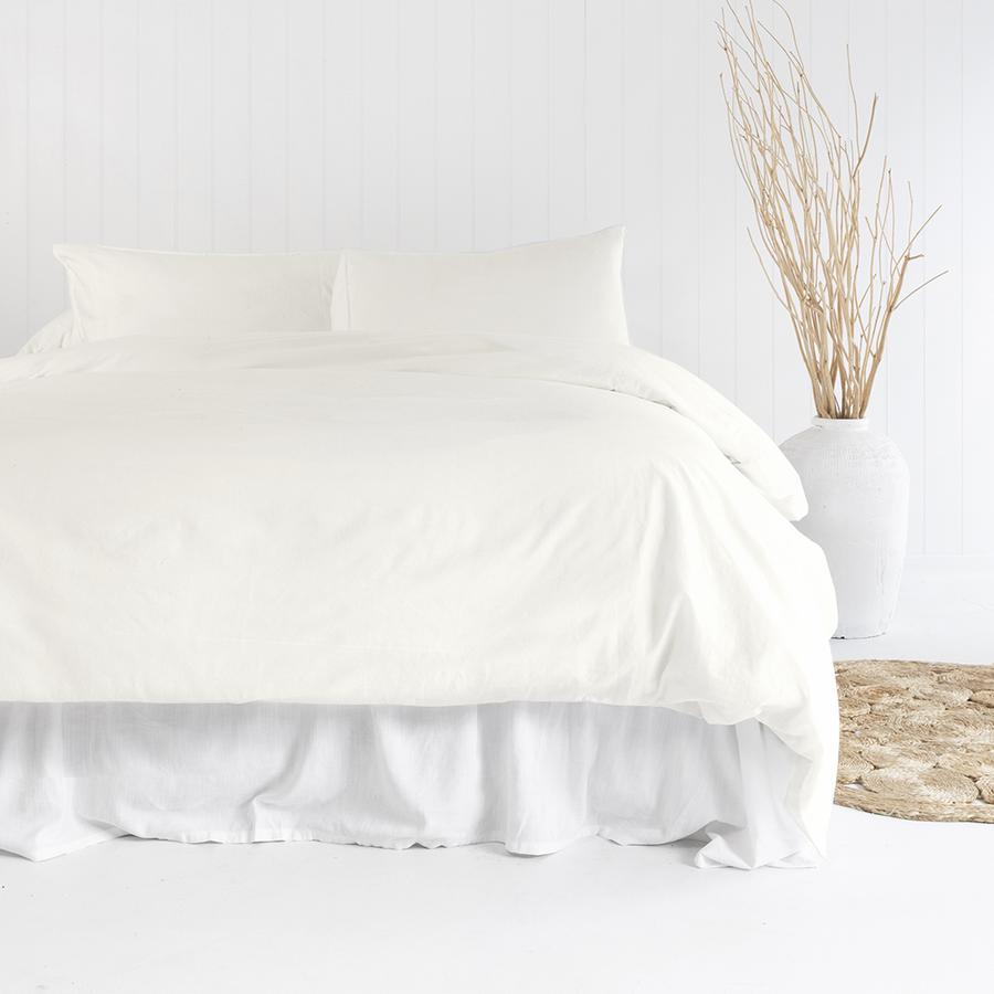 Bambury Temple Organic Quilt Cover Sets - Ivory Bambury