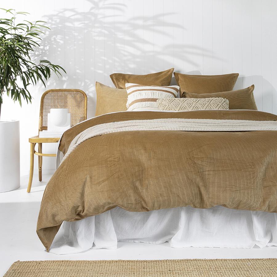 Bambury Sloane Quilt Cover Set - Butterscotch Bambury