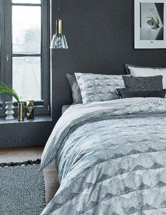 Bedding House Concrete Tile Grey Quilt Cover Set Bedding House