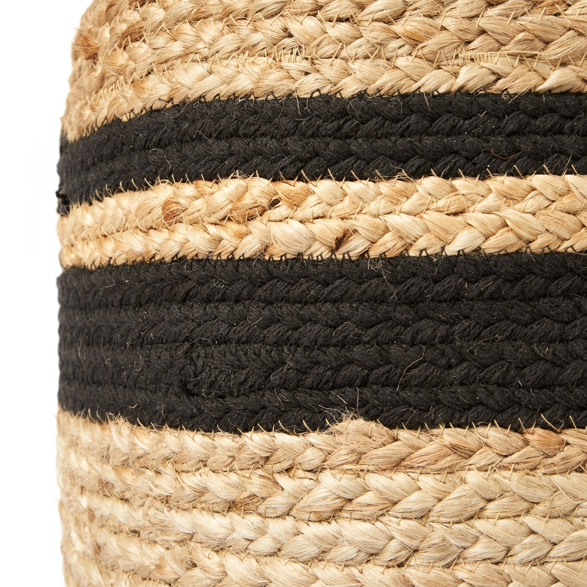 Vintage Design Black Axl Jute Pouffe Vintage Design