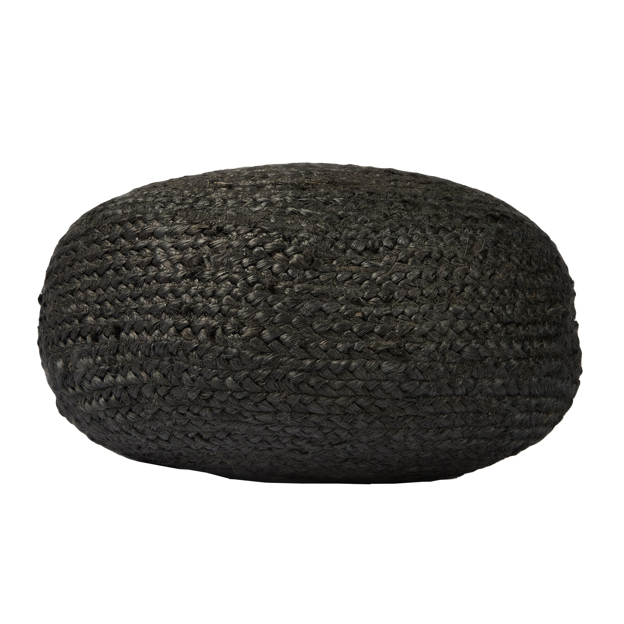 Vintage Design Black Calvert Jute Pouffe Vintage Design