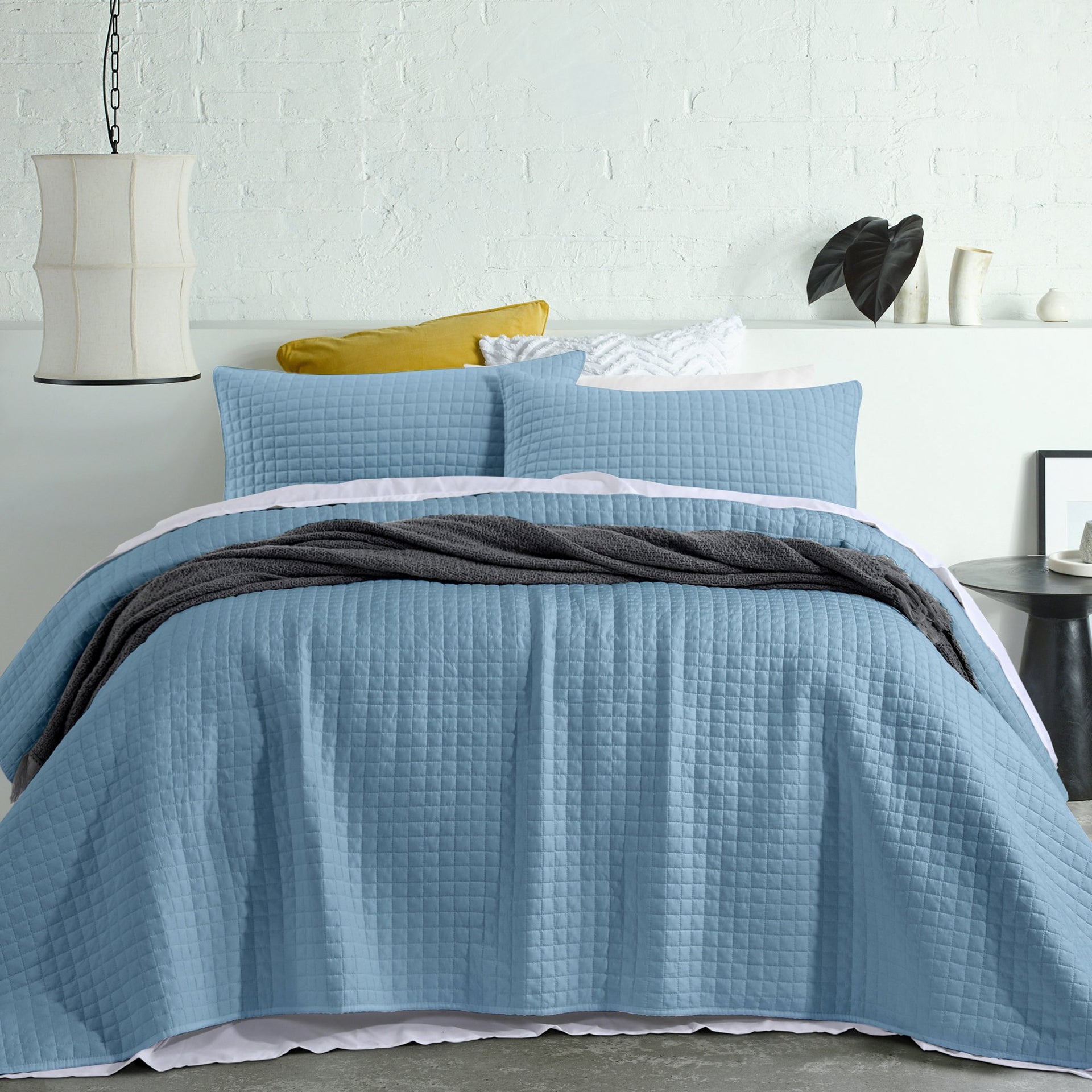 Accessorize Blue Zane Coverlet Set - Queen/King Accessorize