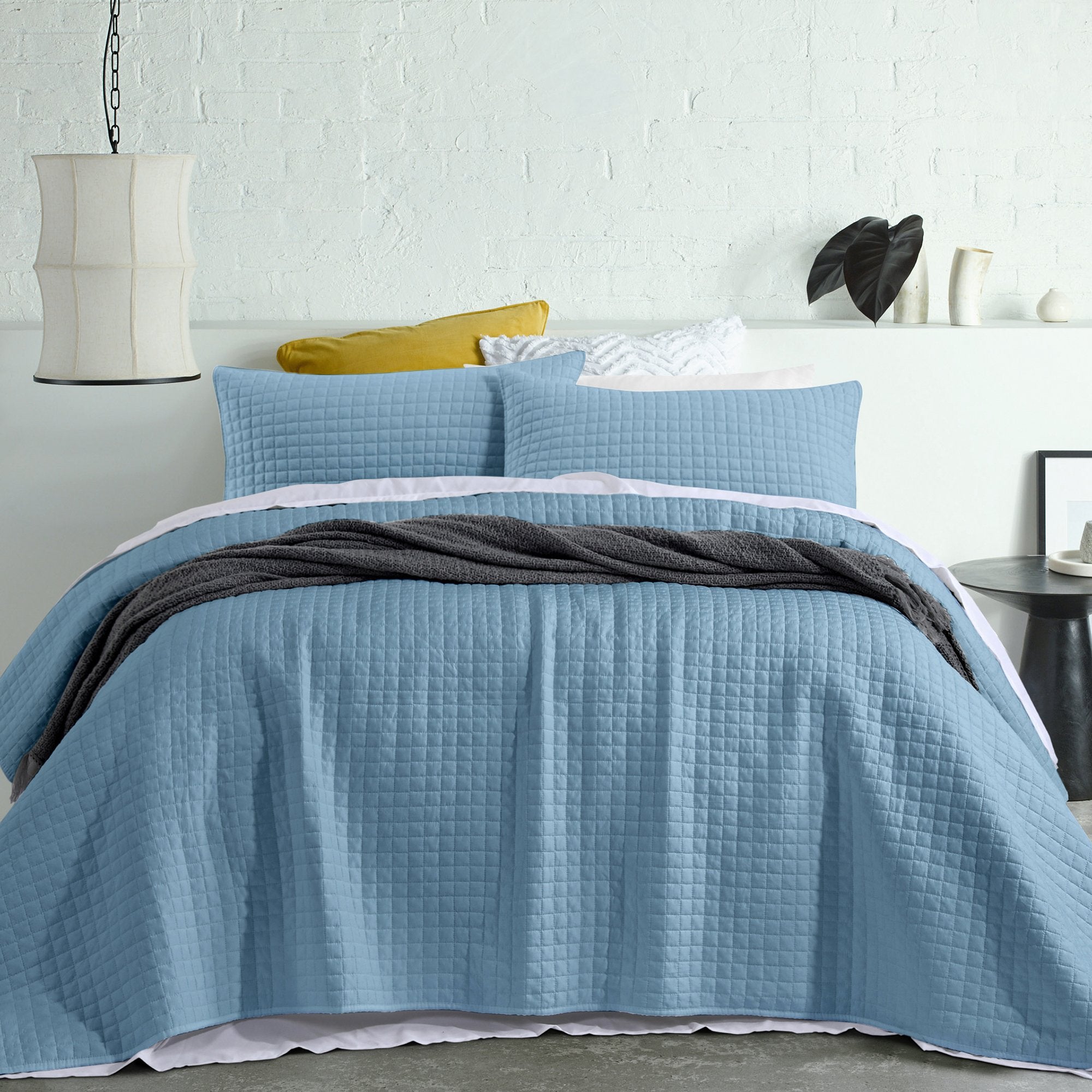 Accessorize Blue Zane Coverlet Set - Queen/King Accessorize