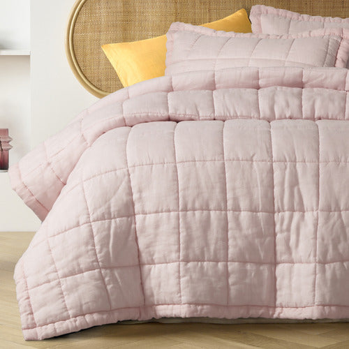 Vintage Design Lilac French Linen Coverlet Set Vintage Design