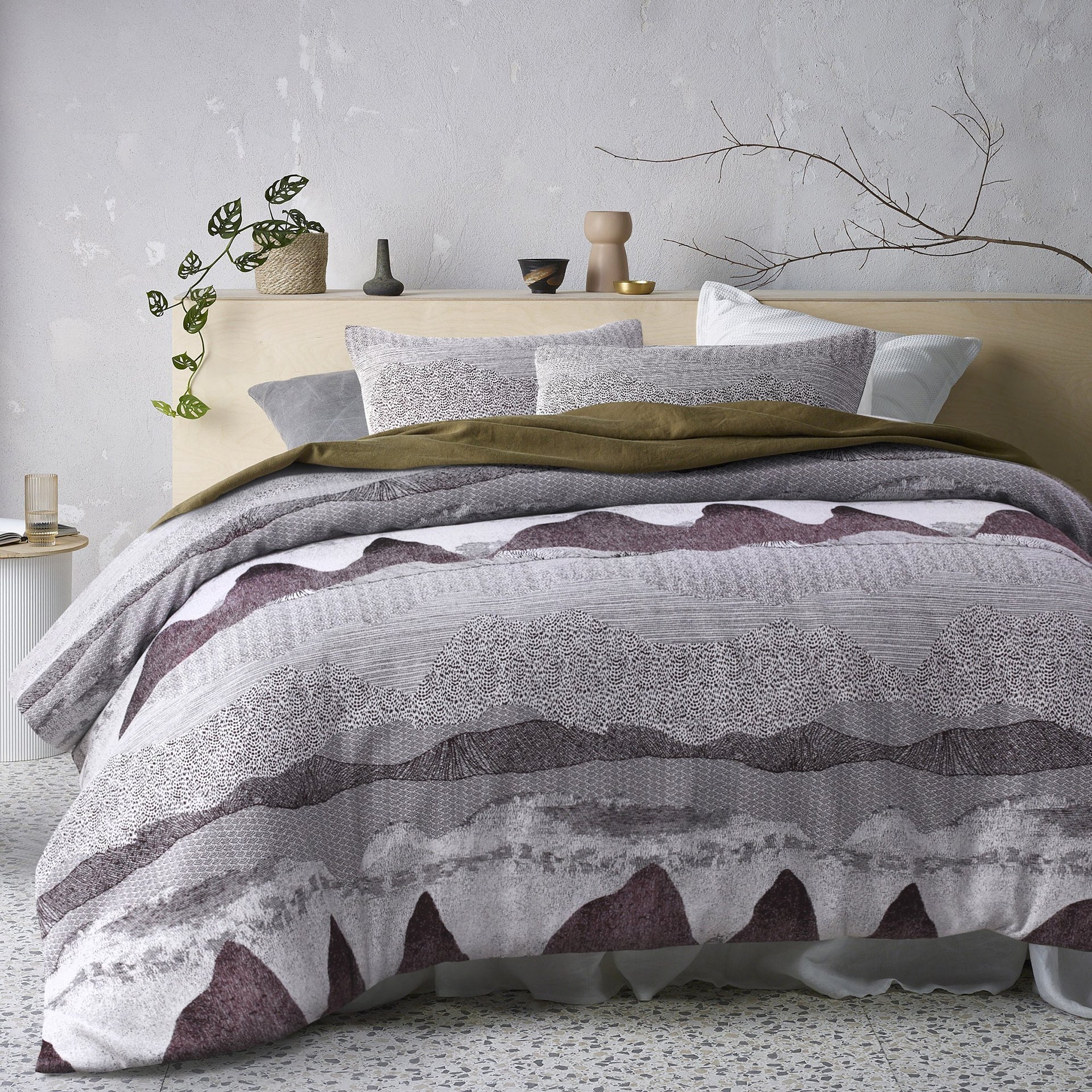 Accessorize Bulla Burgundy Jacquard Quilt Cover Sets Accessorize