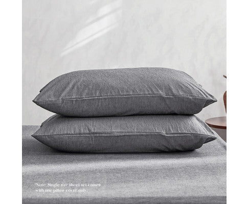 Cosy Club Duvet Cover Quilt Set King Flat Cover Pillow Case Essential Black Cosy Club