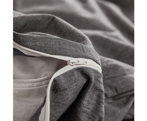 Cosy Club Duvet Cover Quilt Set King Flat Cover Pillow Case Essential Black Cosy Club