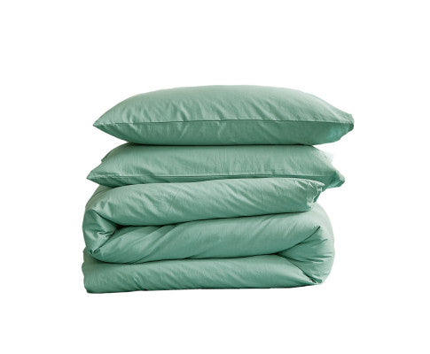 Cosy Club Duvet Cover Quilt Set King Flat Cover Pillow Case Essential Green Cosy Club