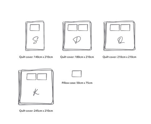 Cosy Club Quilt Cover Set Cotton Duvet - Green Beige Cosy Club