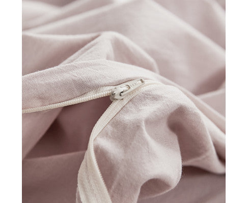 Cosy Club Duvet Cover Quilt Set King Flat Cover Pillow Case Essential Purple Cosy Club