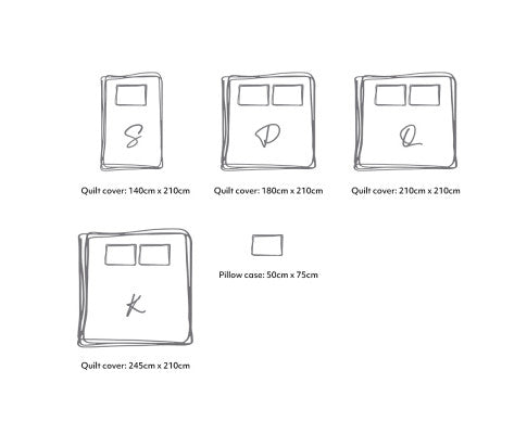 Cosy Club Quilt Cover Set Cotton Duvet - Blue Dark Blue Cosy Club