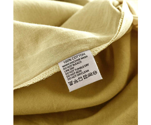 Cosy Club Duvet Cover Quilt Set Flat Cover Pillow Case Yellow Inspired Cosy Club