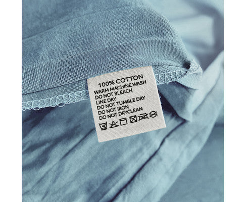 Cosy Club Duvet Cover Quilt Set King Flat Cover Pillow Case Grey Essential Blue Cosy Club