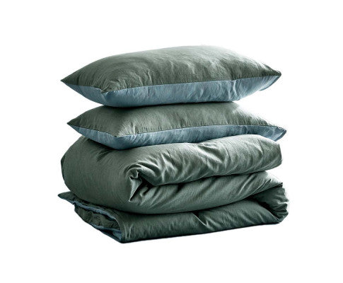 Cosy Club Duvet Cover Quilt Set Flat Cover Pillow Case Blue Lagoon Inspired Cosy Club