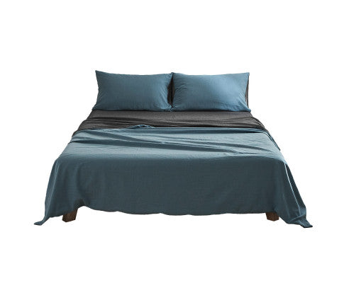Cosy Club Sheet Set Cotton Sheets - Blue Dark Blue Cosy Club