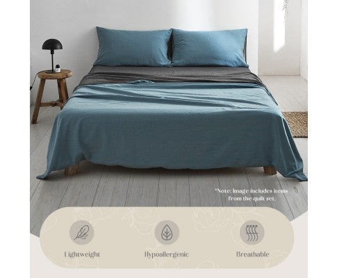 Cosy Club Sheet Set Cotton Sheets - Blue Dark Blue Cosy Club