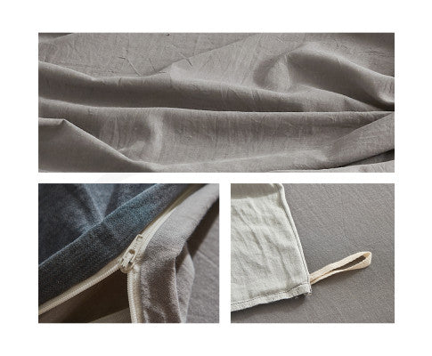 Cosy Club Sheet Set Cotton Sheets - Blue Dark Grey Cosy Club