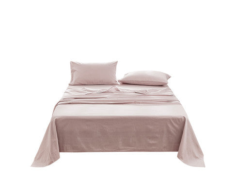 Cosy Club Sheet Set Bed Sheets Set - Flat Cover Pillow Case Purple Essential Cosy Club