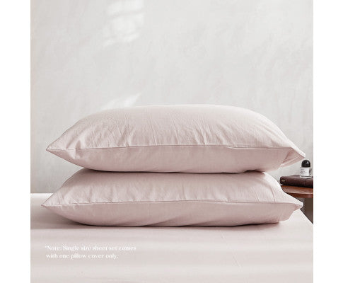 Cosy Club Sheet Set Bed Sheets Set - Flat Cover Pillow Case Purple Essential Cosy Club