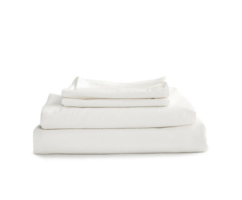 Cosy Club Sheet Set Bed Sheets Set - Flat Cover Pillow Case White Essential Cosy Club