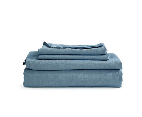 Cosy Club Sheet Set Bed Sheets Set - Flat Cover Pillow Case Blue Essential Cosy Club