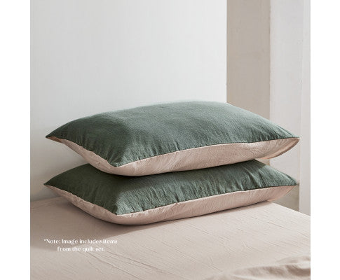 Cosy Club Sheet Set Cotton Sheets - Green Beige Cosy Club