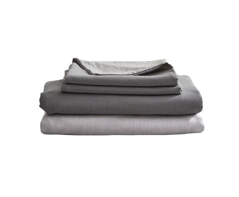 Cosy Club Sheet Set Bed Sheets Set - Flat Cover Pillow Case Grey Inspired Cosy Club