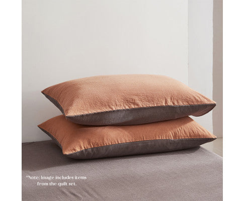 Cosy Club Sheet Set Cotton Sheets - Orange Brown Cosy Club