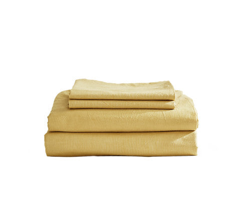 Cosy Club Sheet Set Bed Sheets Set - Flat Cover Pillow Case Yellow Essential Cosy Club