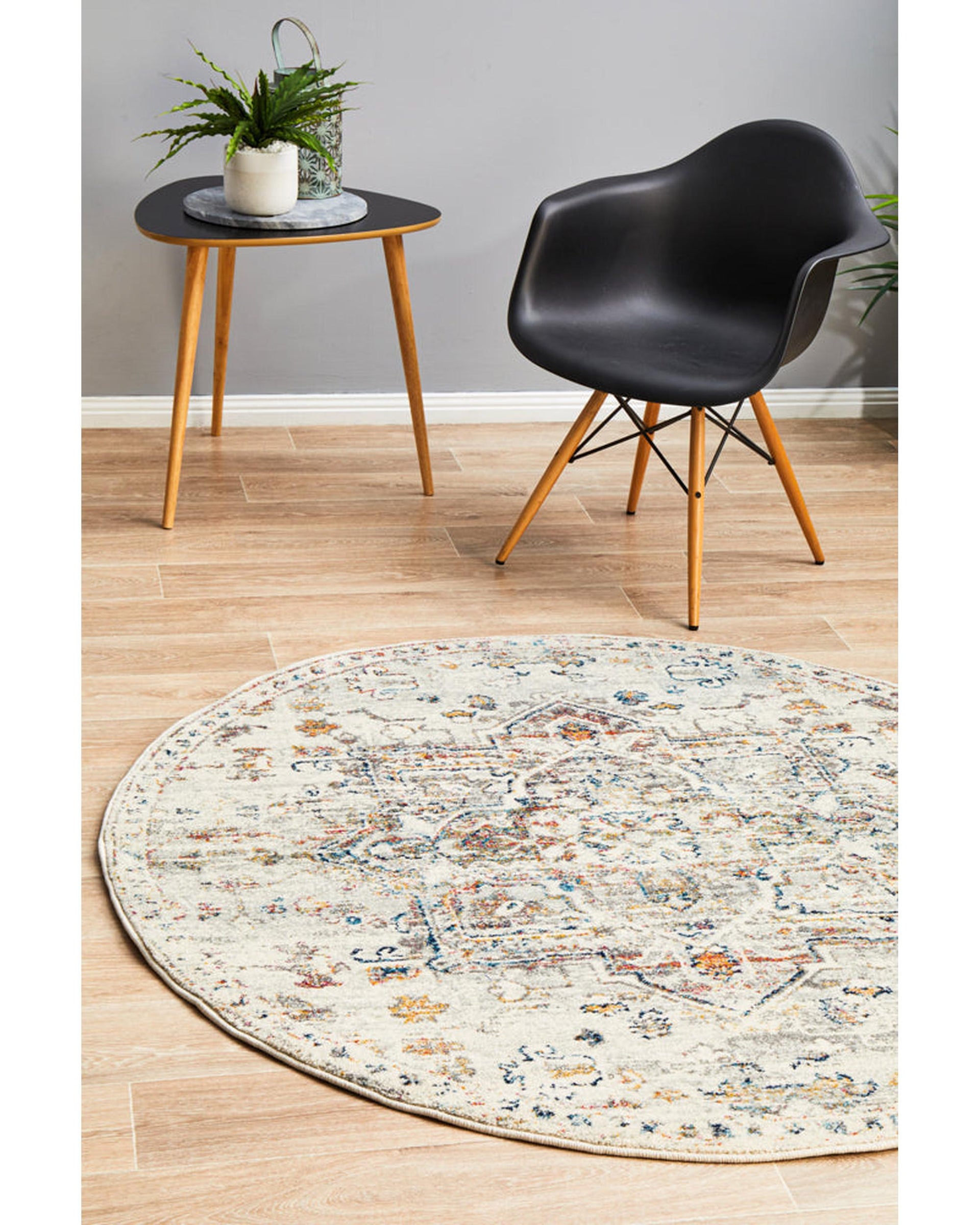 Century 911 Silver Round Rug Rug Culture