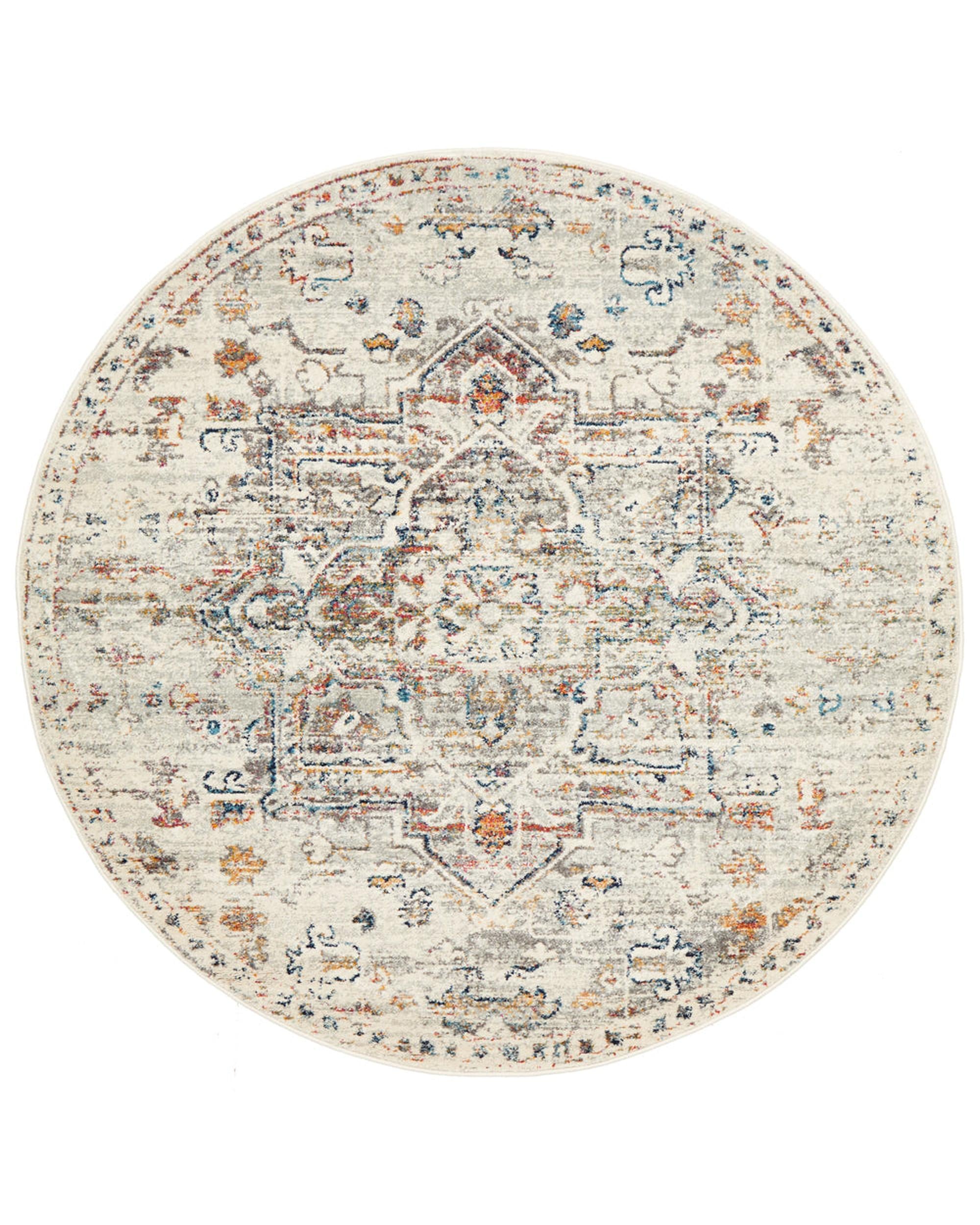 Century 911 Silver Round Rug Rug Culture