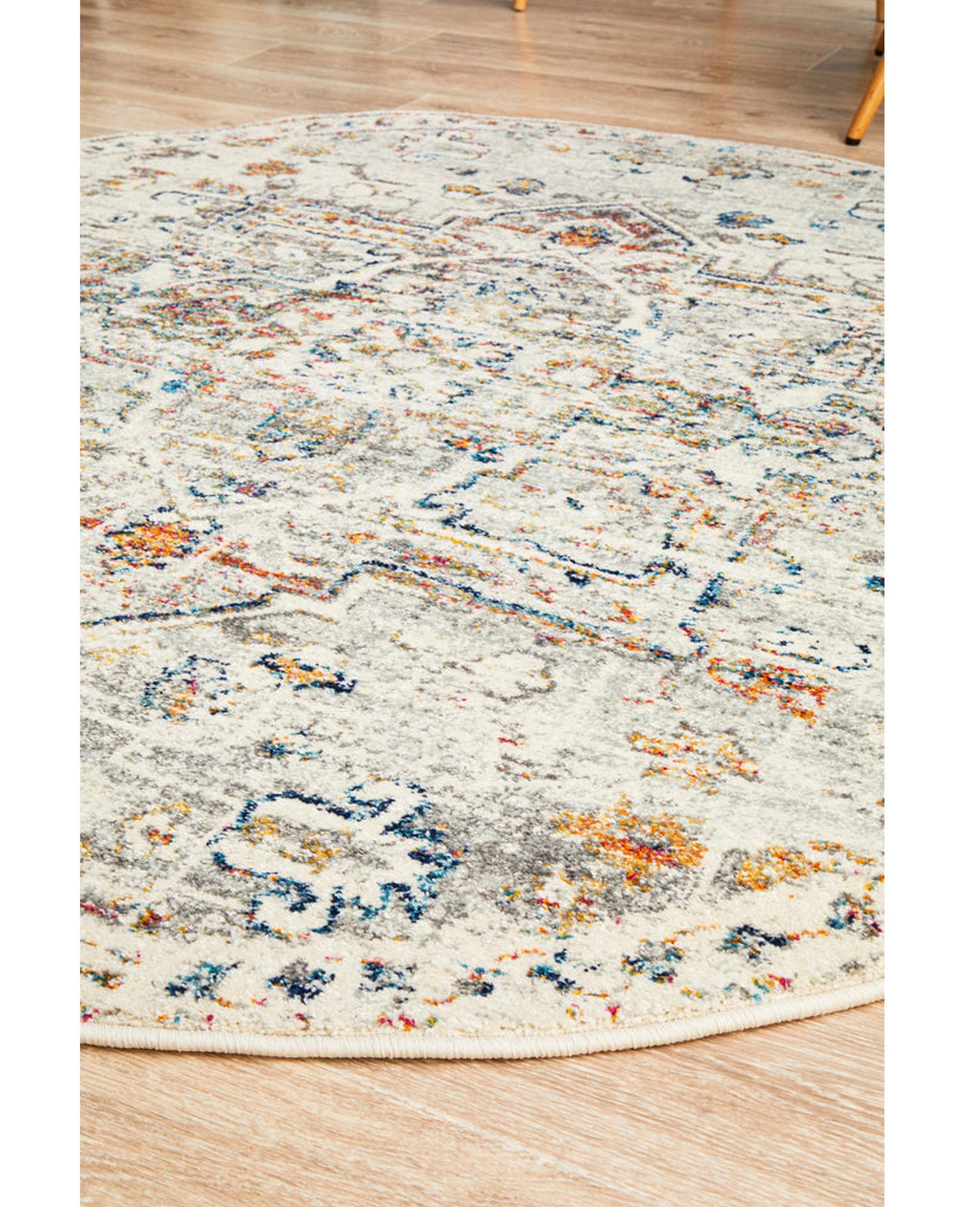 Century 911 Silver Round Rug Rug Culture