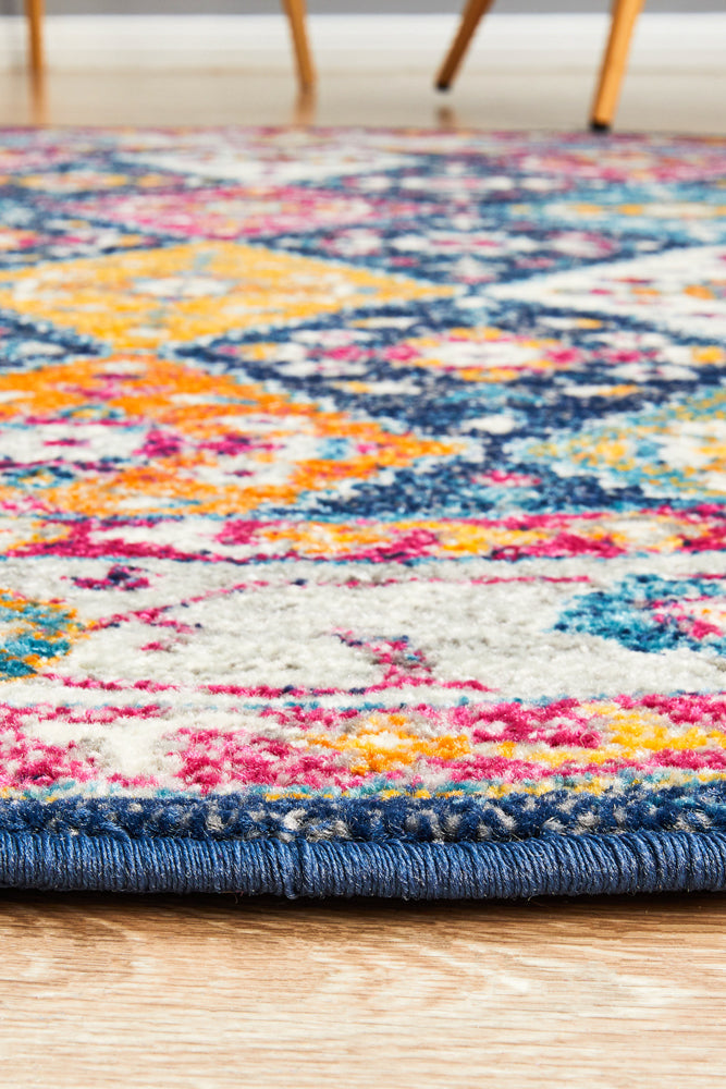 Century 933 Navy Round Rug Rug Culture