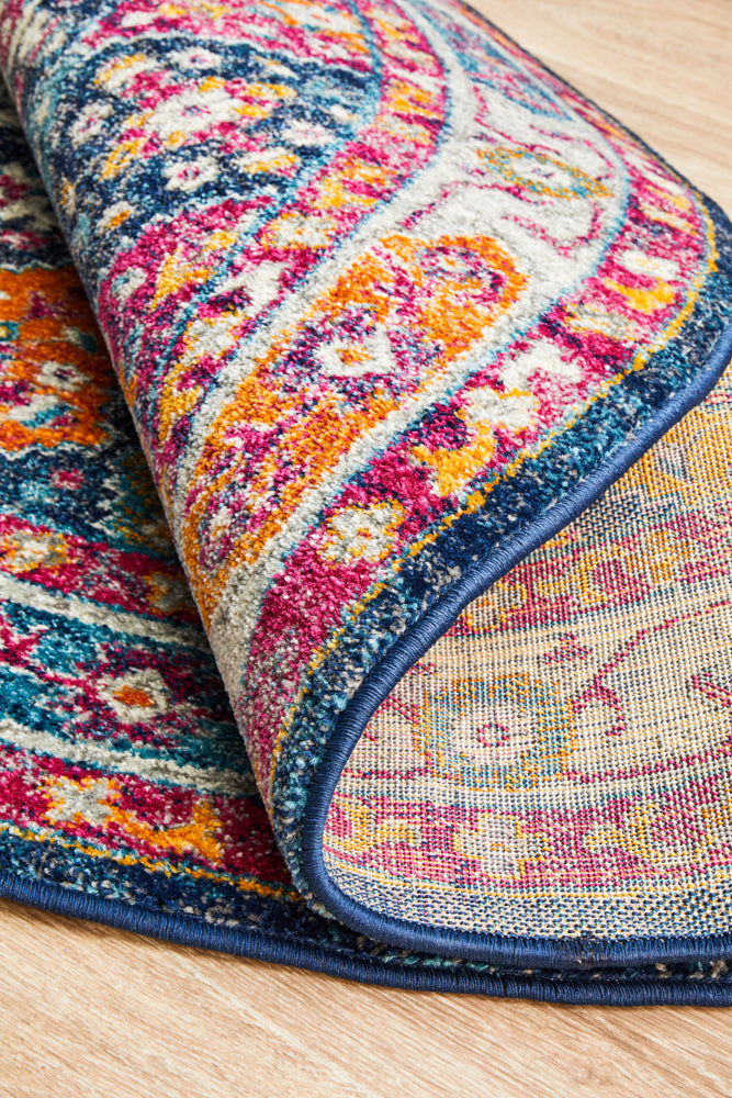 Century 933 Navy Round Rug Rug Culture