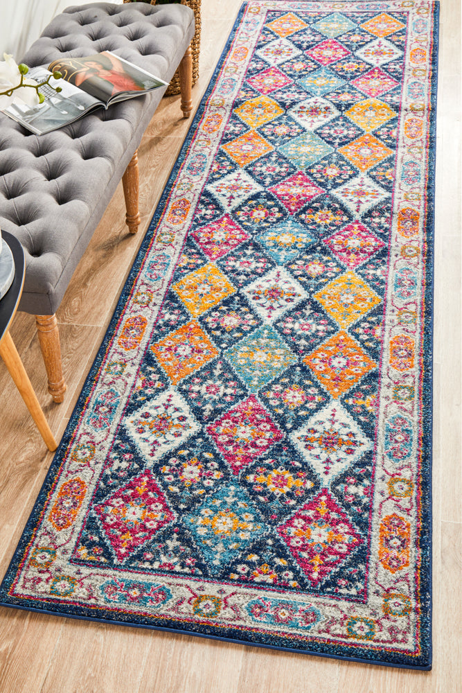 Century 933 Navy Runner Rug Rug Culture