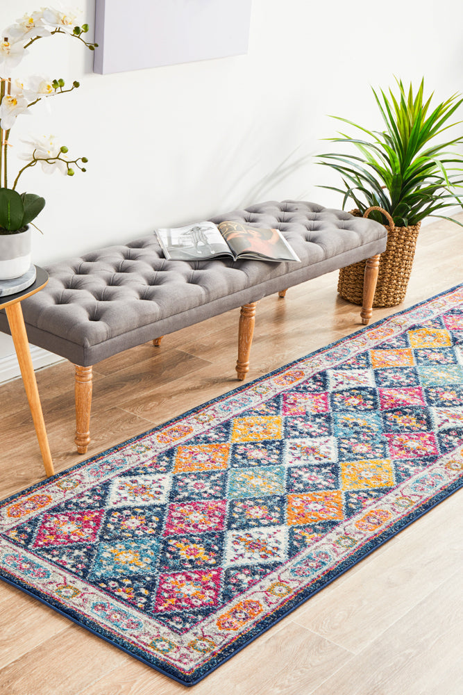 Century 933 Navy Runner Rug Rug Culture