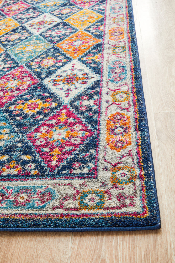 Century 933 Navy Runner Rug Rug Culture