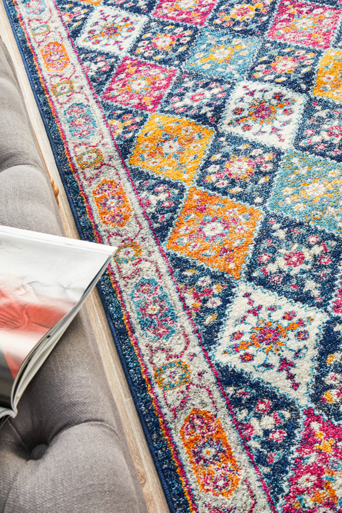 Century 933 Navy Runner Rug Rug Culture