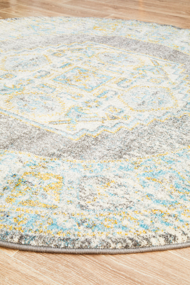 Century 944 Grey Round Rug Rug Culture