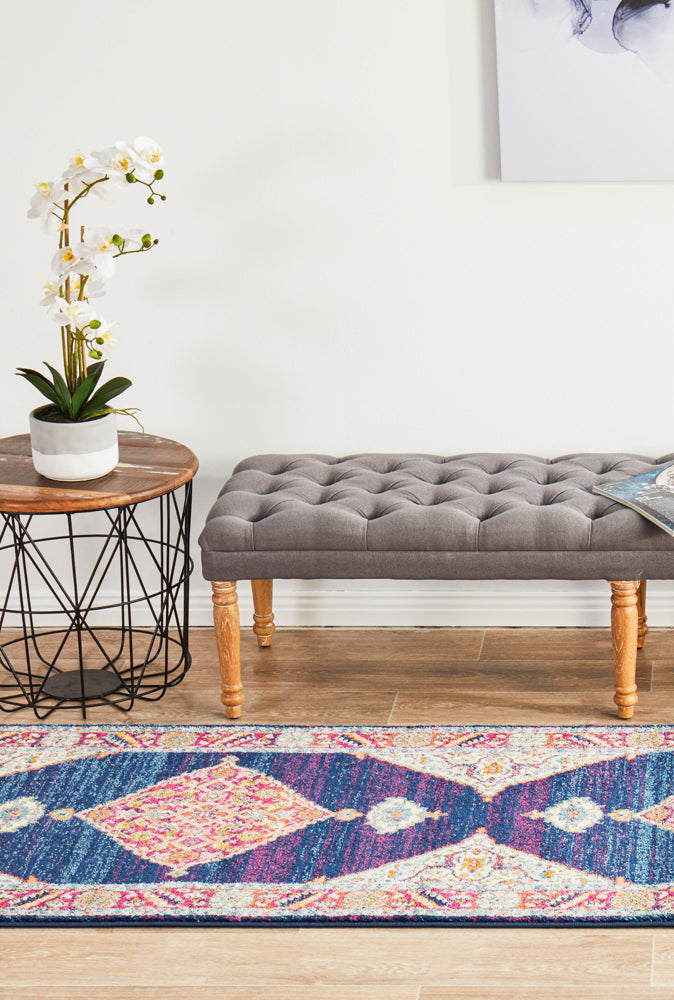 Century 966 Royal Blue Runner Rug Rug Culture