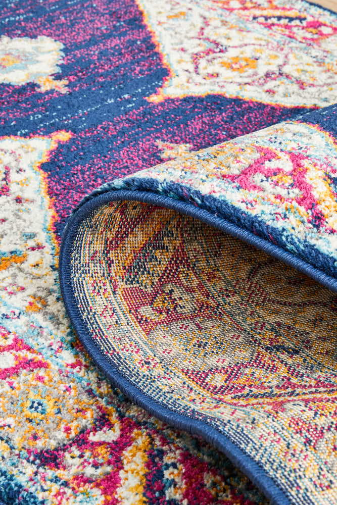 Century 966 Royal Blue Runner Rug Rug Culture